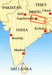 Mapa - rodisko Budhu