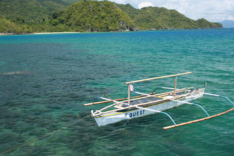 Loďka na Filipínach