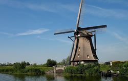 Kinderdijk veterné mlyny, Holandsko